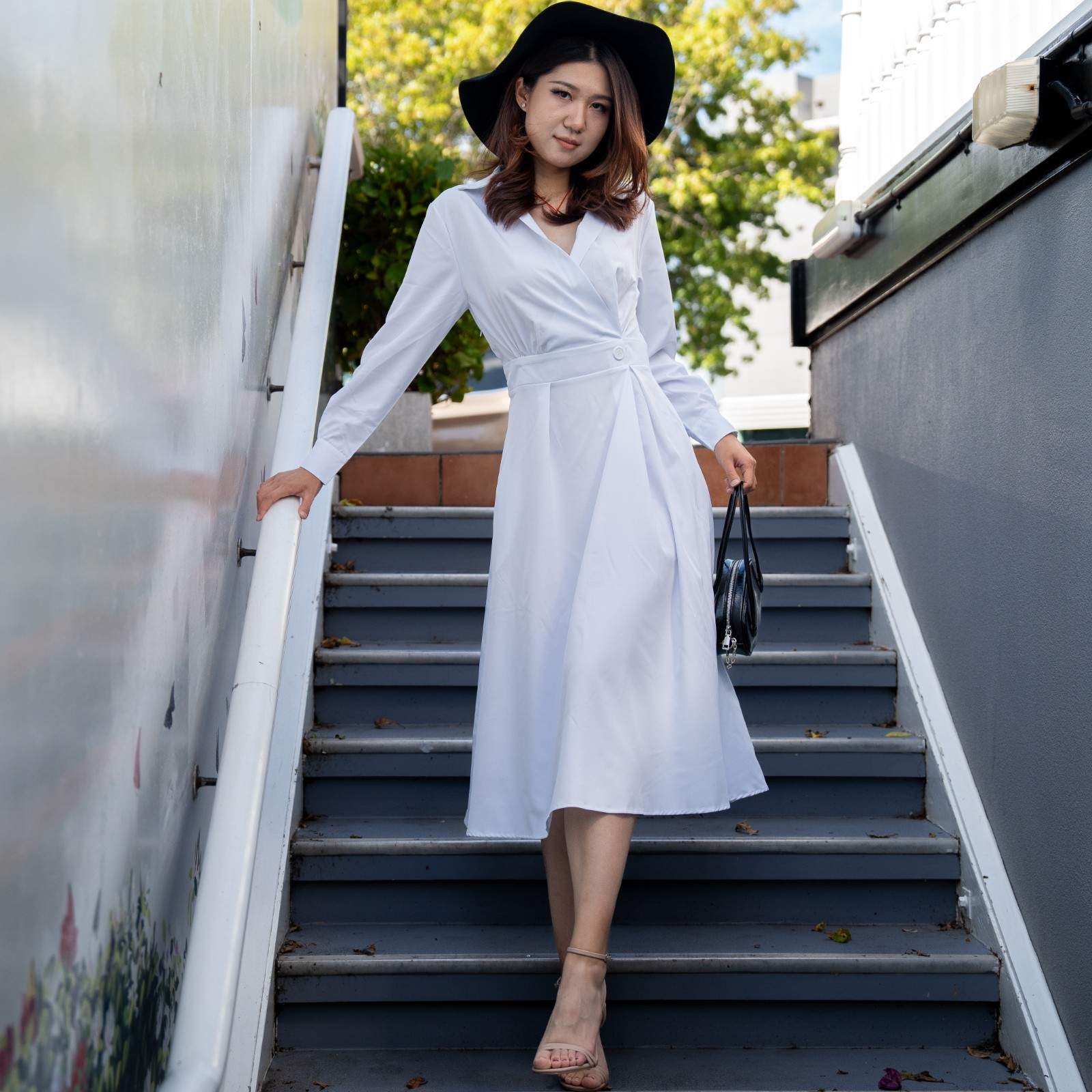 Victorian Flair Dress - White