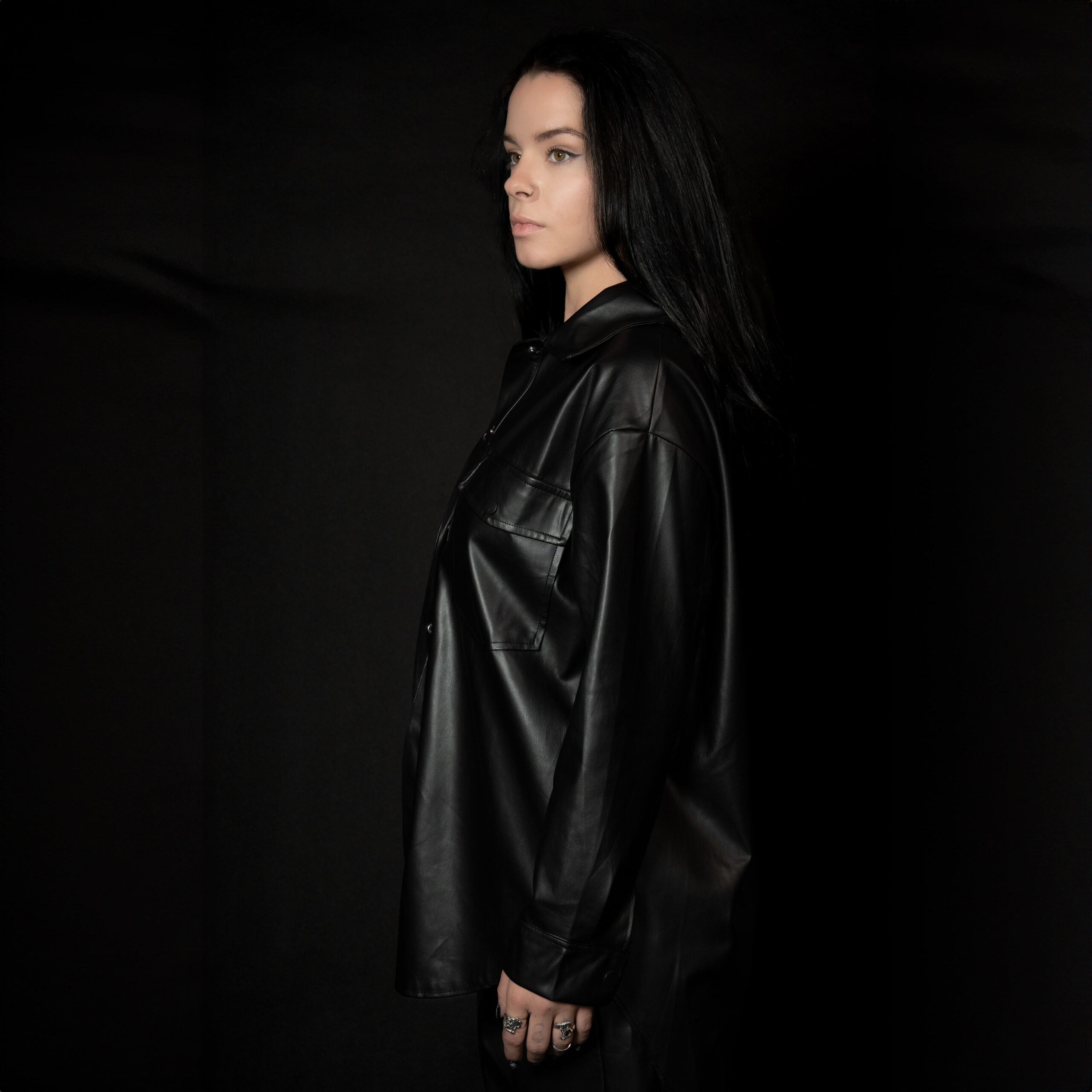 Black Suede Leather Set
