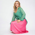 Luxe Rose Bias Skirt