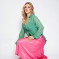 Emerald Chiffon Shirt