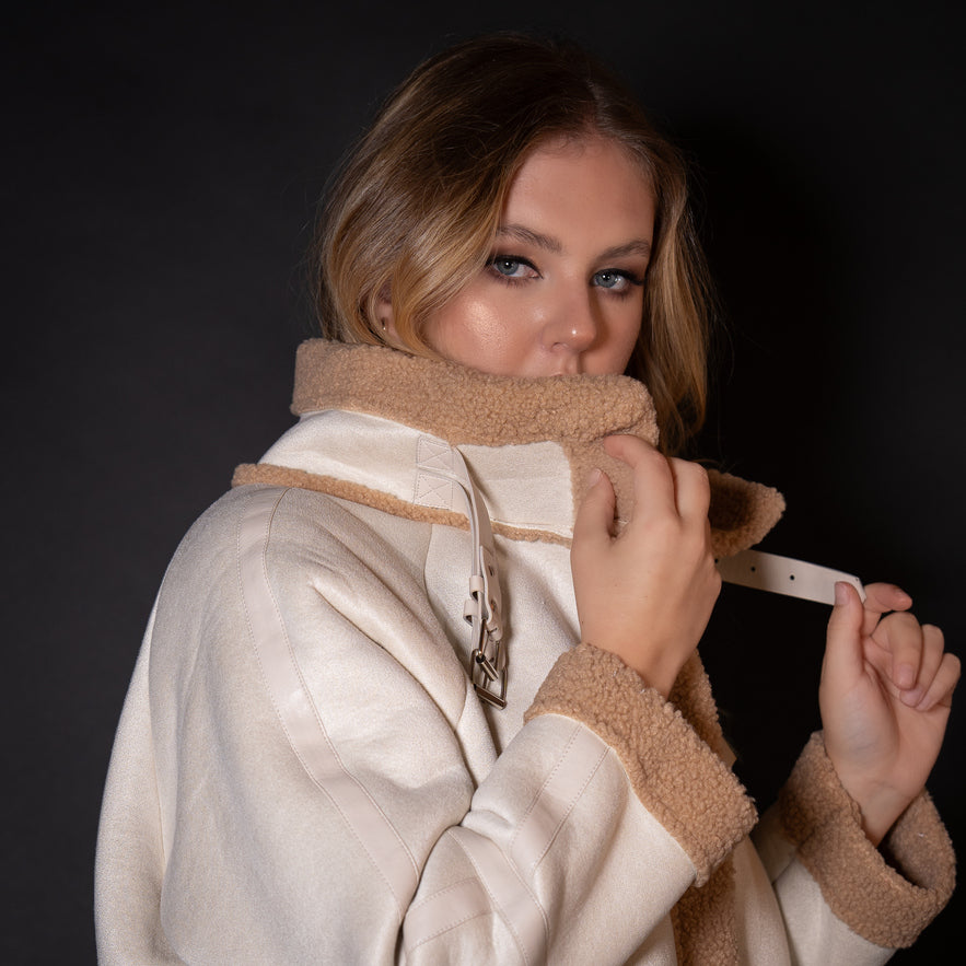 Faux Suede Coat