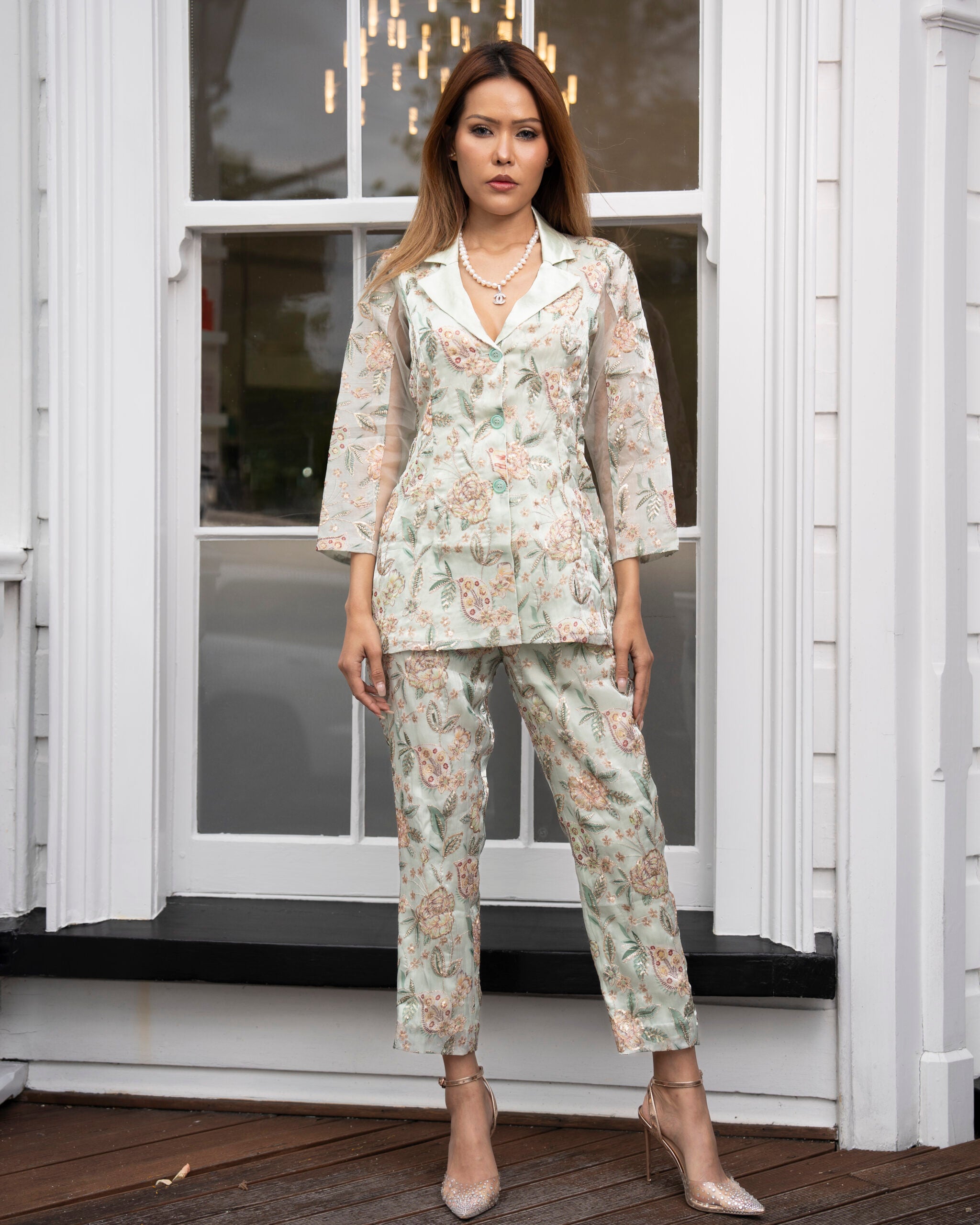 Floral Organza Ensemble