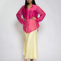 Lemon Glow Bias Skirt