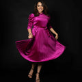 Fuchsia Velvet Noir Dress