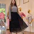 Noir Textured Skirt