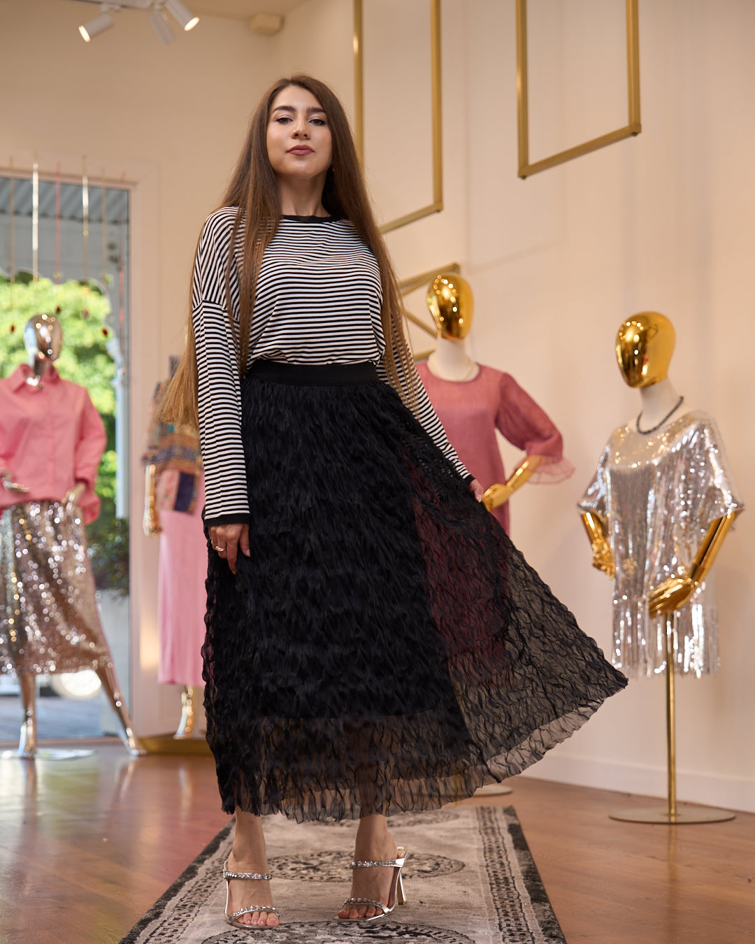 Noir Textured Skirt