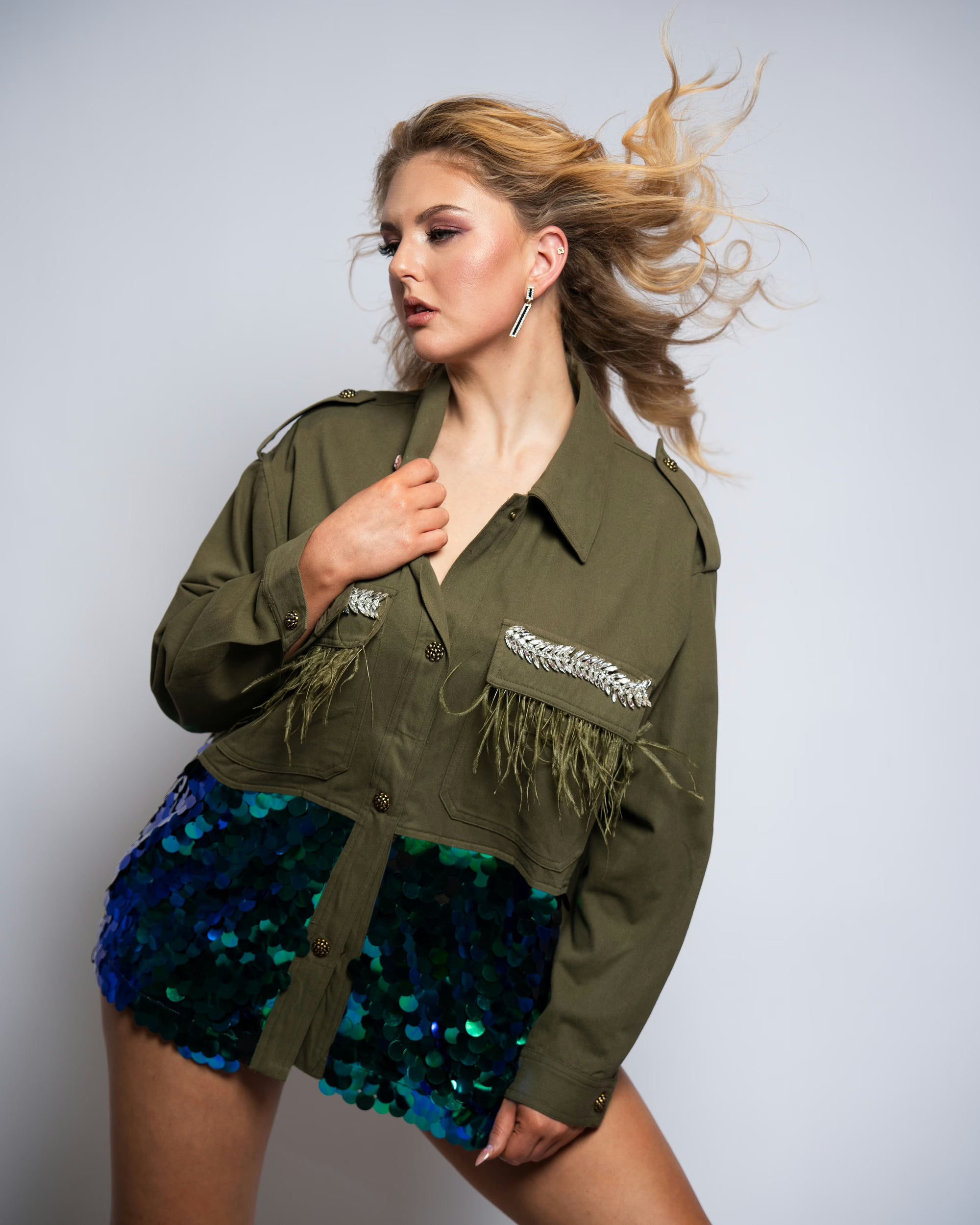 Olive Luxe Trooper Jacket