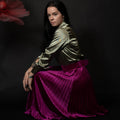 Oura Velvet Skirt - Fuchsia