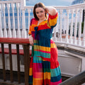 Rainbow Rush Velvet Dress