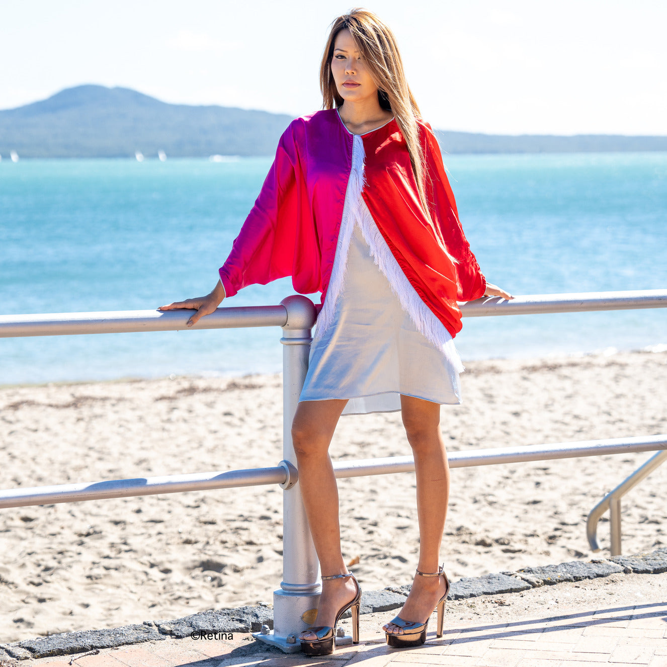 Red & Pink Mosaic Dress