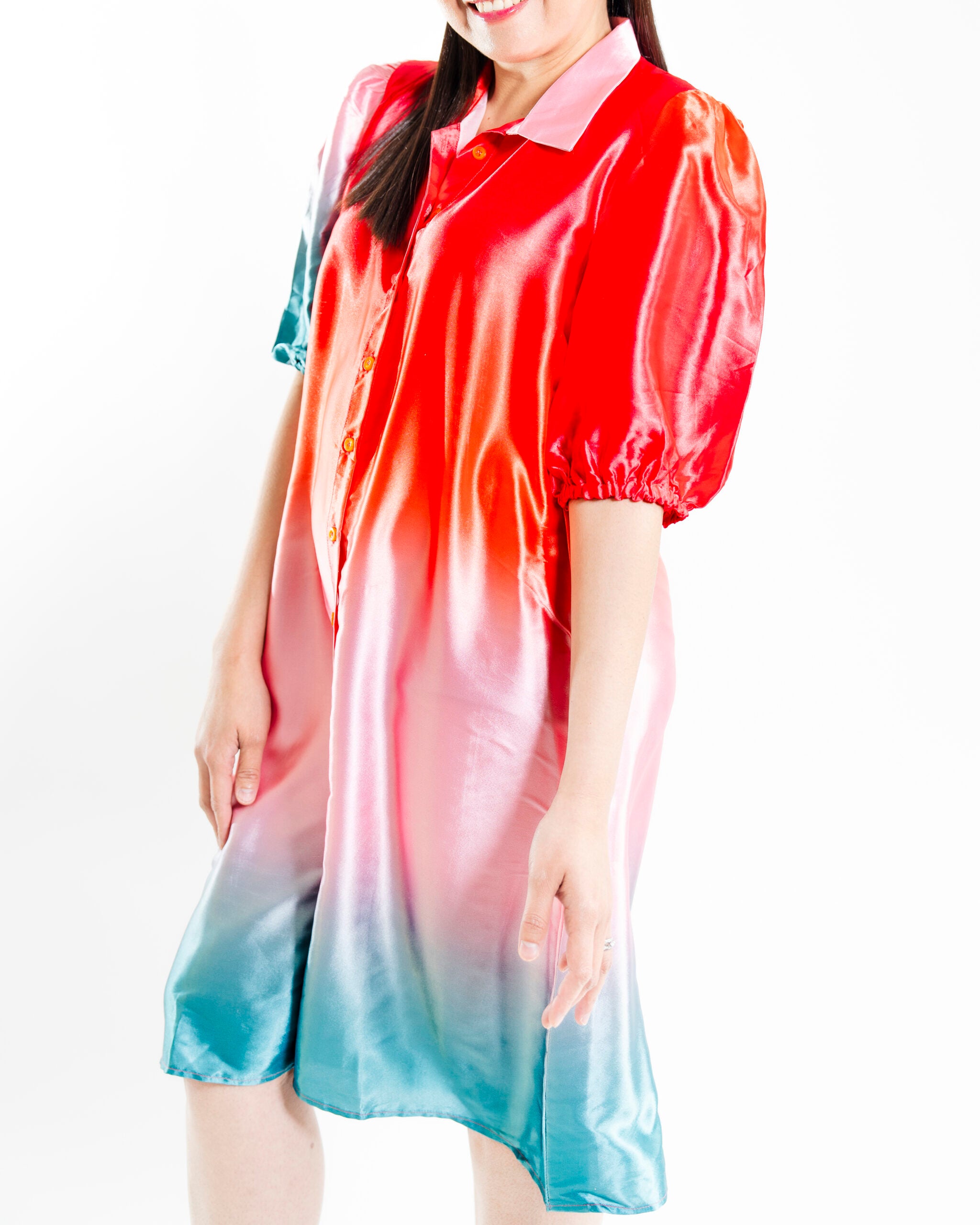 Rainbow Rush Silk Dress
