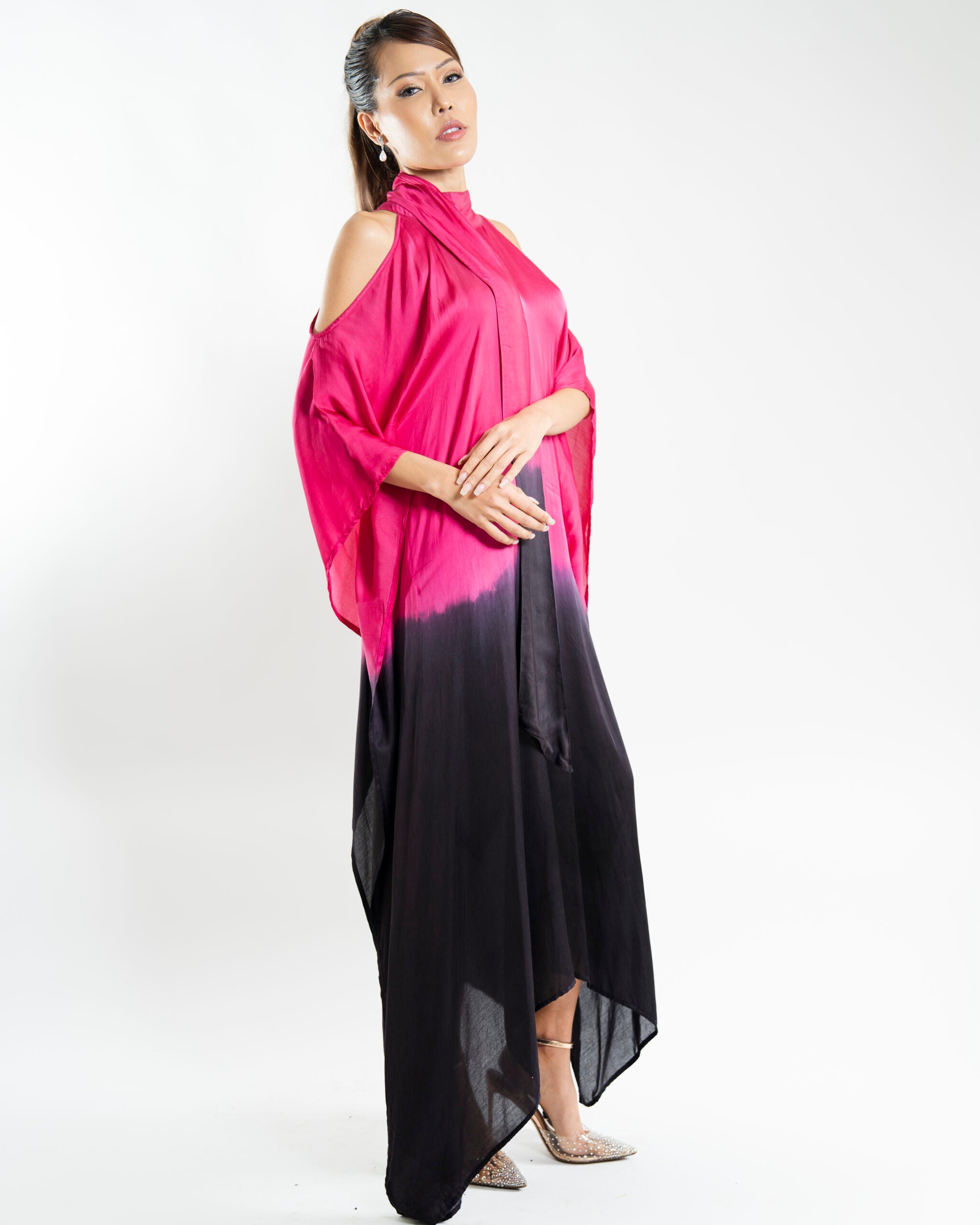 Silk Pink Ombre Kaftan