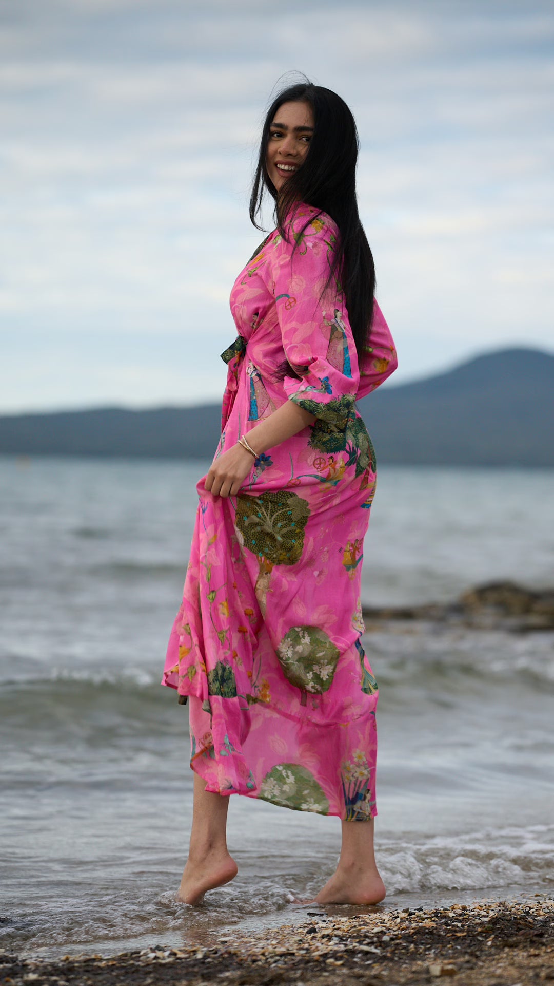 Blush Breeze Wrap Dress